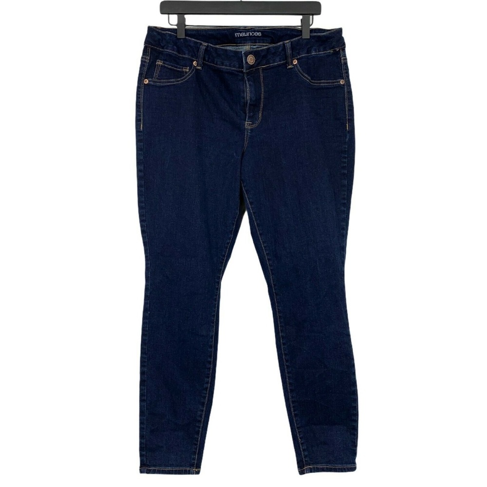 Maurices Dark Blue Mid Rise Denim Skinny Jeans